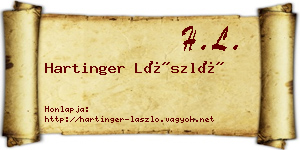 Hartinger László névjegykártya