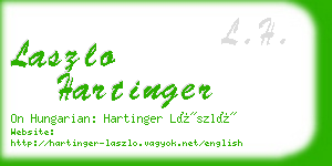 laszlo hartinger business card